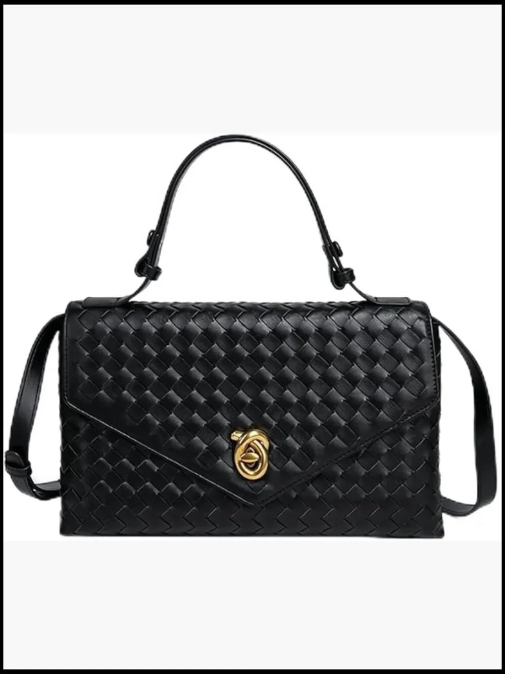 Woven Crossbody Satchel Bag Trendy Braided Top Handle Shoulder Purse Summer - Picture 1 of 7